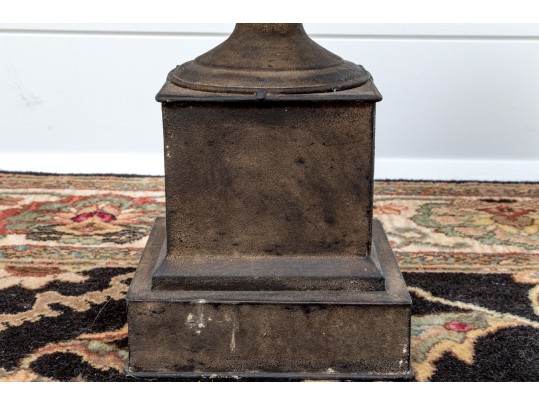 Set Of Three Metallic Palm Form Architectural Elements