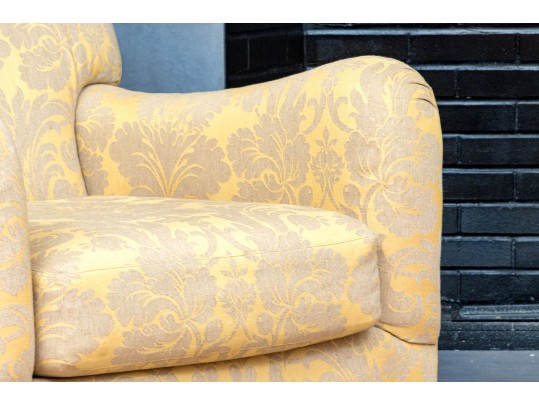 Fantastic Pair Of Crate & Barrel Upholstered Club Chairs