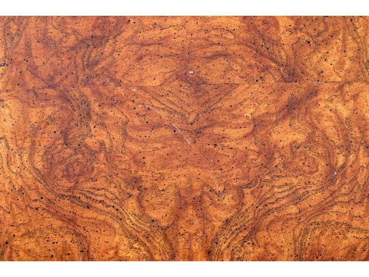 Vintage Burl Veneered Wooden Pedestal