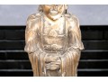 Decorative Gilt Finished Ceramic Guanyin Form Table Lamp