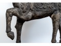 Large And Decorative Sculpture Of A Well Groomed Horse On Base