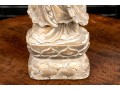 Decorative Gilt Finished Ceramic Guanyin Form Table Lamp