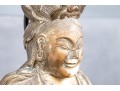 Decorative Gilt Finished Ceramic Guanyin Form Table Lamp