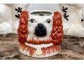 Group Of Staffordshire Hand-painted Ceramic Spaniels With A Compatible Mug