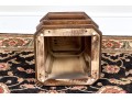 Vintage Burl Veneered Wooden Pedestal