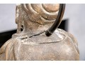 Decorative Gilt Finished Ceramic Guanyin Form Table Lamp