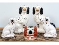 Group Of Staffordshire Hand-painted Ceramic Spaniels With A Compatible Mug