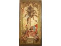 Maitland-Smith 6' H, Hand-painted Architecture With Still Life Scene, Canvas Wrapped Panel