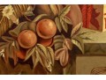 Maitland-Smith 6' H, Hand-painted Architecture With Still Life Scene, Canvas Wrapped Panel