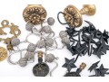 Decorator's Collection Of Lamp Finials, Shower Curtain Hooks, And Door Knobs