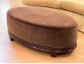 Baker Furniture Upholstered Oval Ottoman