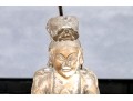 Decorative Gilt Finished Ceramic Guanyin Form Table Lamp