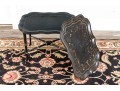 Georgian Style Faux Bamboo Ebonized And Laquered Tray Top Table