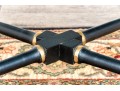 Georgian Style Faux Bamboo Ebonized And Laquered Tray Top Table