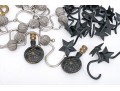 Decorator's Collection Of Lamp Finials, Shower Curtain Hooks, And Door Knobs