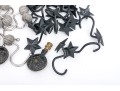 Decorator's Collection Of Lamp Finials, Shower Curtain Hooks, And Door Knobs
