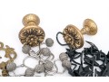 Decorator's Collection Of Lamp Finials, Shower Curtain Hooks, And Door Knobs