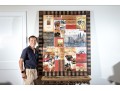 Decorative Print Collage On Canvas, 