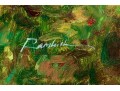 Signed Oil On Canvas, Landscape With Roses And Cyprus Trees
