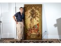 Maitland-Smith 6' H, Hand-painted Architecture With Still Life Scene, Canvas Wrapped Panel