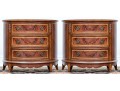 Impressive Pair Of Century Furniture Demilune Console Cabinets