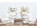 Pair Of Naturalistic Staffordshire Style Ceramic Spaniels