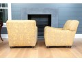 Fantastic Pair Of Crate & Barrel Upholstered Club Chairs