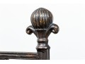 Ornate Black Finished Fire Screen With Doors And Tools