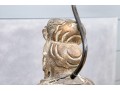 Decorative Gilt Finished Ceramic Guanyin Form Table Lamp