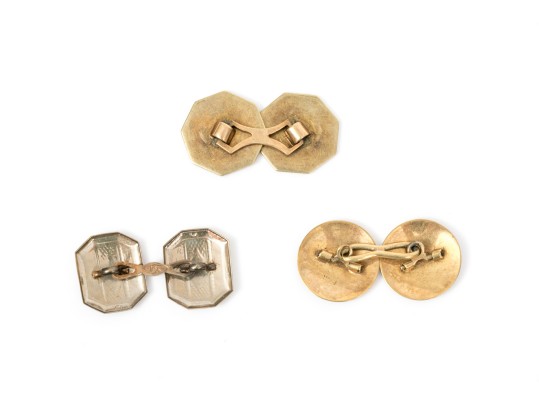 14k Lot Of Assorted Miscellaneous Half Pairs Of Cufflinks