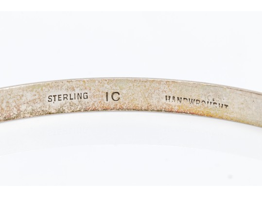 Sterling Silver Lot Of Six Assorted Slip On Bangle Bracelets, Assorted Styles