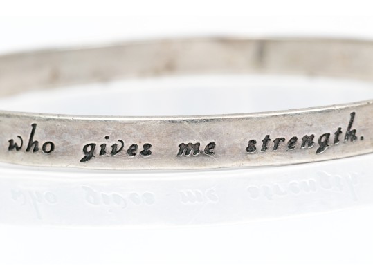 Sterling Silver Lot Of Six Assorted Slip On Bangle Bracelets, Assorted Styles