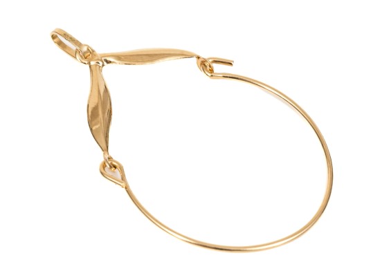 14k Yellow Gold  Retro Charm Holder Pendant