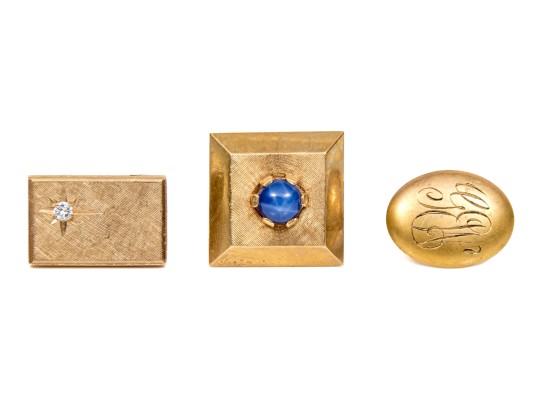 14k Lot Of Assorted Miscellaneous Half Pairs Of Cufflinks