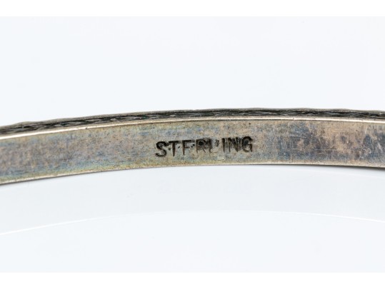 Sterling Silver Lot Of Six Assorted Slip On Bangle Bracelets, Assorted Styles