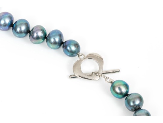 Striking Lot Of Two Cultured Black Freshwater Pearl Necklaces, And Bracelet