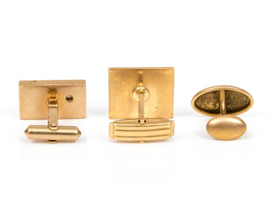 14k Lot Of Assorted Miscellaneous Half Pairs Of Cufflinks