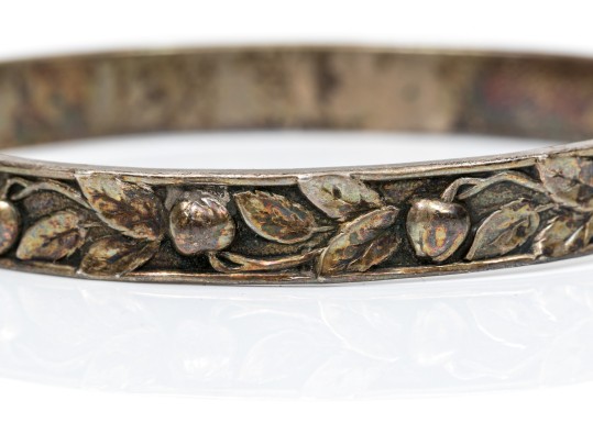 Sterling Silver Lot Of Six Assorted Slip On Bangle Bracelets, Assorted Styles
