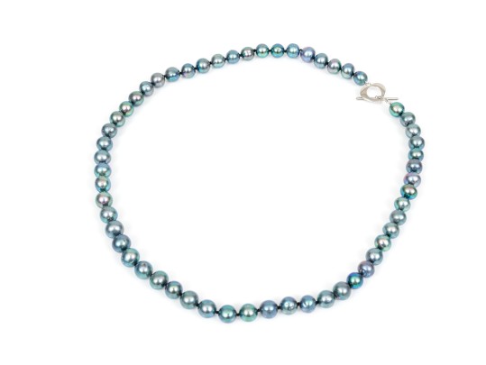 Striking Lot Of Two Cultured Black Freshwater Pearl Necklaces, And Bracelet