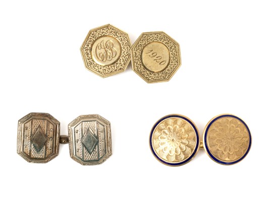 14k Lot Of Assorted Miscellaneous Half Pairs Of Cufflinks