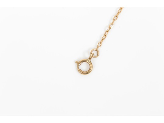 14k Yellow Gold Pretty Cultured White Freshwater Pearl Tin Cup Style Necklace