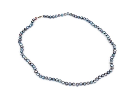 Striking Lot Of Two Cultured Black Freshwater Pearl Necklaces, And Bracelet
