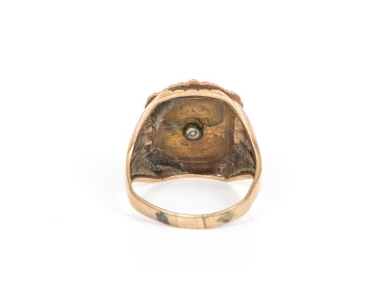 10k Yellow Gold Vintage Ford 500 Club Ring, Size 11