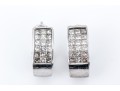 14k White Gold Contemporary Princess Cut Moissanite 