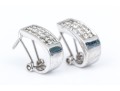 14k White Gold Contemporary Princess Cut Moissanite 