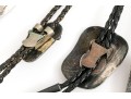 Lot Of Striking Assorted Southwestern Motif Bolero Necklaces, Leather Cords