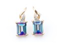 10k Yellow Gold Pretty Mystic Topaz Slight Drop Earrings (UPDATED)