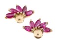 14k Yellow Gold Striking Cluster Earrings Jackets