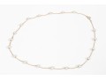 14k Yellow Gold Pretty Cultured White Freshwater Pearl Tin Cup Style Necklace