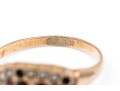 14k Gold Vintage Glass And Seed Pearl Ring, As-is Condition, Size 10